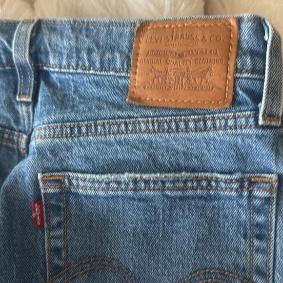 LEVI’s button fly wedgie straight denim blue jeans - Picture 3 of 6